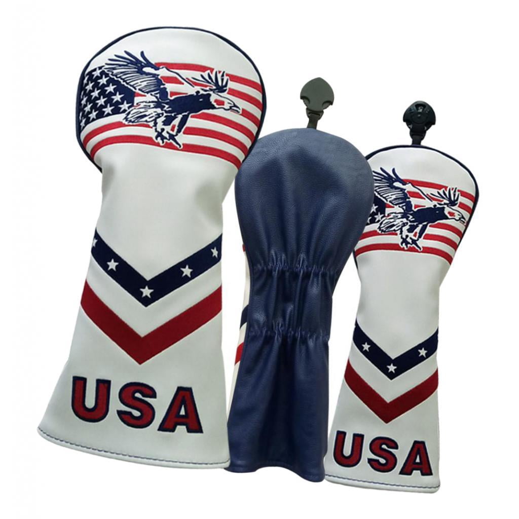 DimyFew 3pcs Golf Wood Driver Headcover Eagle Golfer Club Drivers Head Covers No. 1 3 5