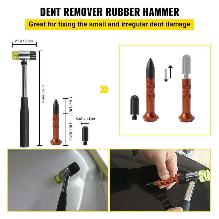 VEVOR Rods Dent Puller Stainless Steel Paintless Repair Kits Hail Removal 13 Pcs