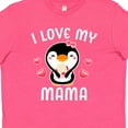 thumbnail image 4 of Inktastic I Love My Mama with Cute Penguin and Hearts Youth T-Shirt, 4 of 5