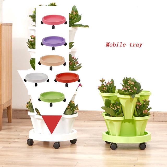 Chariot Roulant pour Pots - Base Mobile Robuste avec Roues pour Plantes d'Intérieur, Fleurs et Pots de Jardin