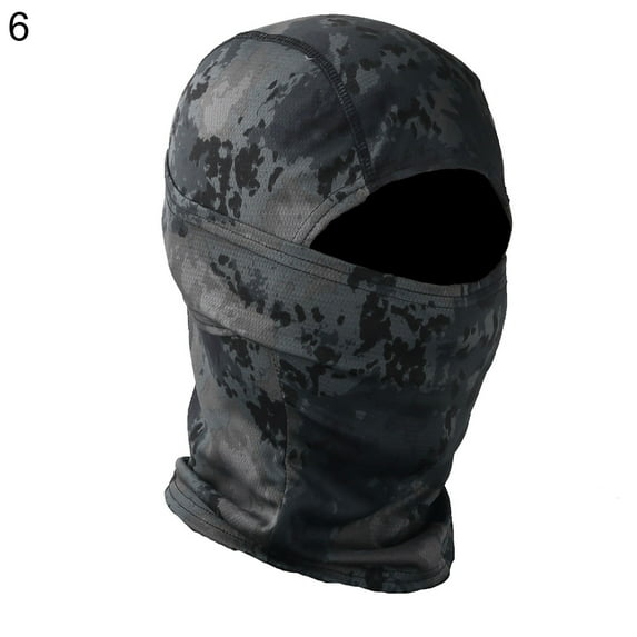 ruhuadgb Unisex Camo Print Outdoor Cycling Balaclava Neck Gaiter Cap Full Face Cover