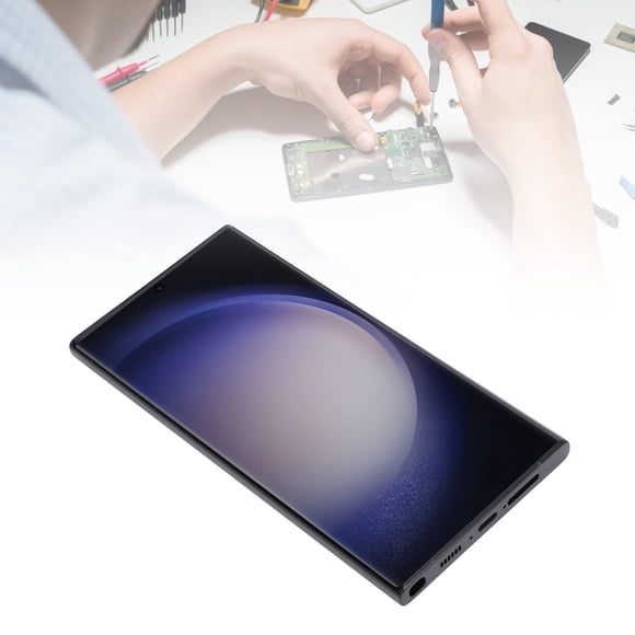 Para Reemplazo de Pantalla S23 Ultra 5G, Teléfono de 6,8 Pulgadas, Pantalla LED Orgánica AMOLED, Conjunto de Digitalizador de Pantalla táctil Versión de Ee. Uu.