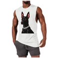 thumbnail image 2 of Camiseta sin mangas de cuello redondo para hombre, informal, a la moda, con estampado, deportiva, de poliéster, 2 of 5