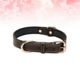 thumbnail image 1 of UPGRATOR 1Pcs Coffee Microfiber Adjustable Dog Collar for Pets with Simple Style Necklace, 1 of 8