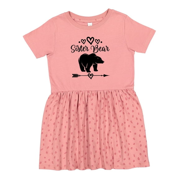 Inktastic Sister Bear Native Arrow Girls Toddler Dress