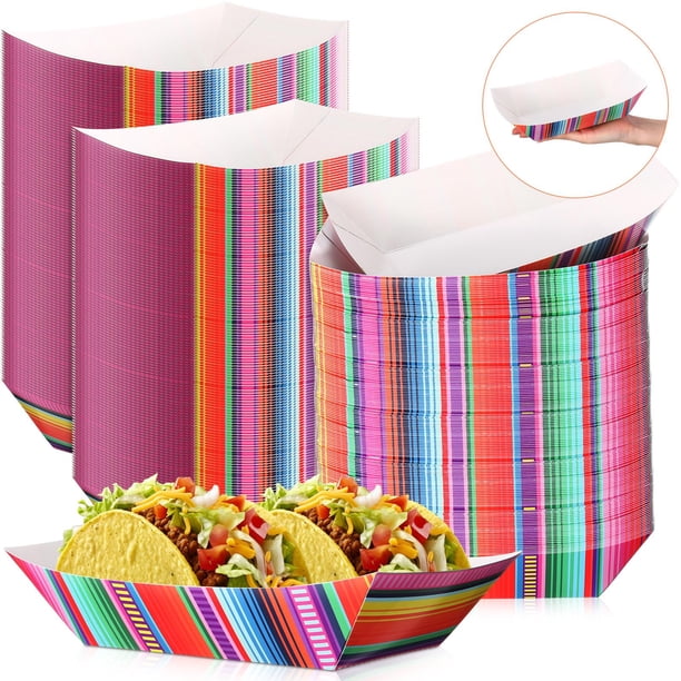 Bandejas desechables para comida Engrowtic Fiesta Mexican Nacho, 100 unidades