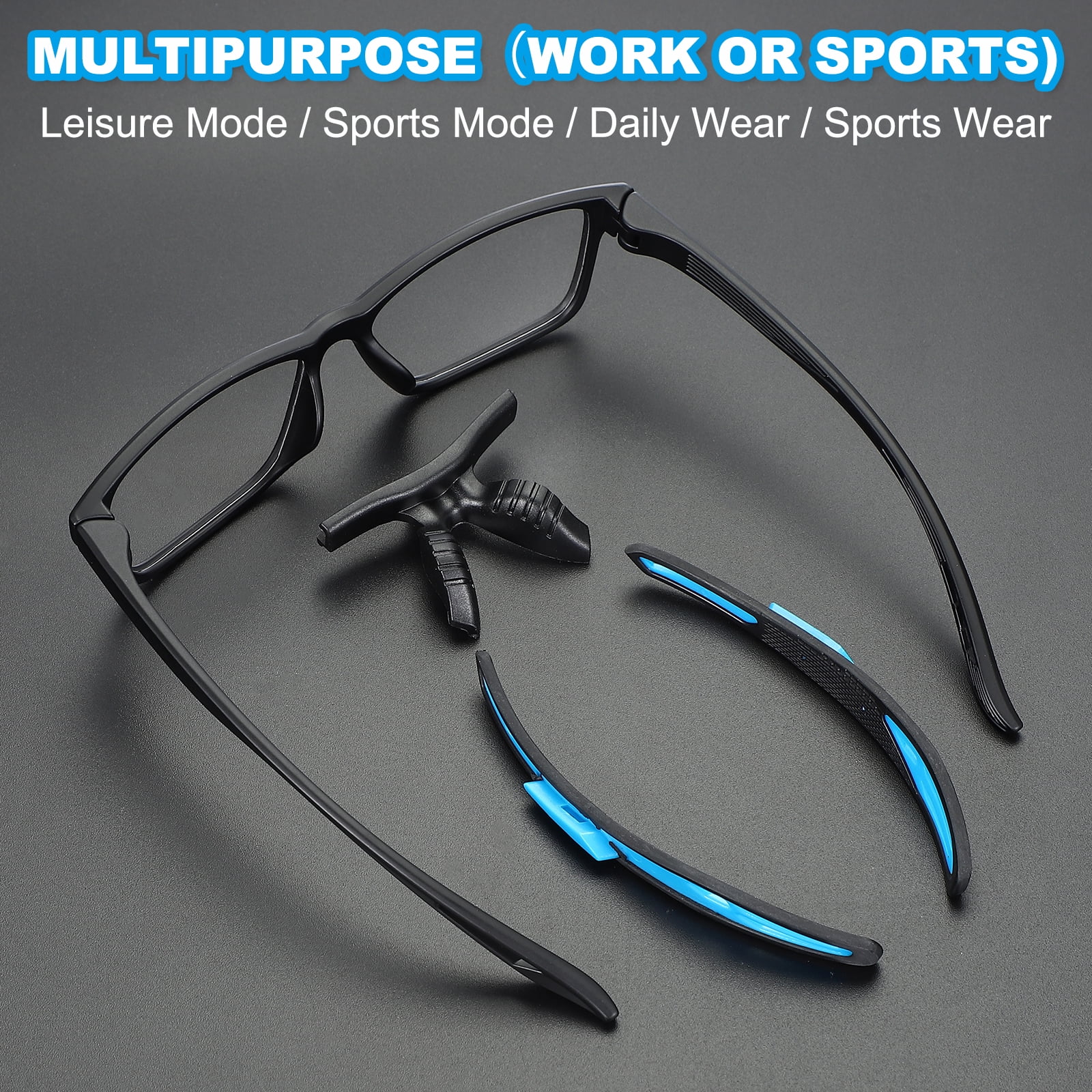 Uxcell Professional Sports Goggles, Unisex Protective Eyewear Safety Glasses for Cycling Basketball Outdoor Blue