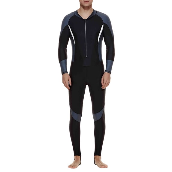 Lolmot Men's Stretch Full Body Wetsuit Surf Swimsuit Jumpsuit Diving Steamer Swimwear for Diving Surfing Snorkeling Kayaking Water Sports