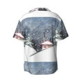 thumbnail image 2 of KLL Winter Landscape Print Men's Shirt Short Sleeve Button Down Summer Cuba Beach Shirts- Medium, 2 of 7