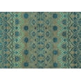 thumbnail image 1 of Ahgly Company Indoor Rectangle Abstract Light Blue Modern Area Rugs, 2' x 5', 1 of 4