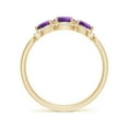 thumbnail image 2 of ANGARA Natural 0.45 Ct. Amethyst with Diamond Classic Ring in 14K Yellow Gold for Women (Ring Size: 3), 2 of 9
