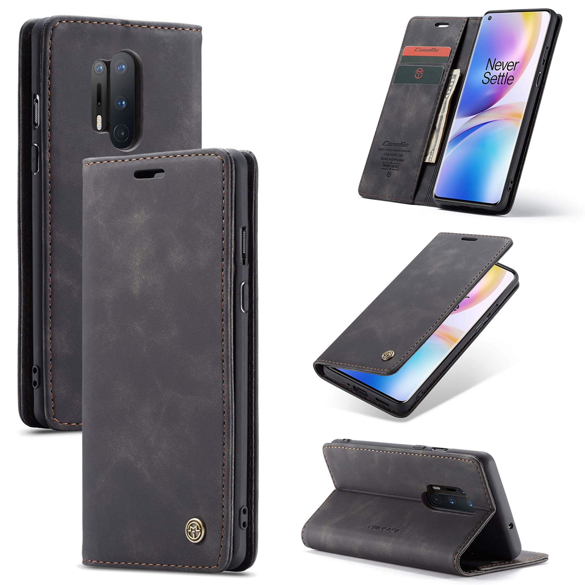 Dteck Wallet Case For OnePlus 8 Pro, Premium PU Leather Wallet case ...