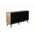 thumbnail image 6 of BenJara Six Drawer Wooden Dresser with Metal Angled Legs, Brown and Black, 6 of 7