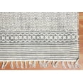 thumbnail image 5 of Casavani Hand Woven Boho Dhurrie Cotton Rug,Gray 9x15 feet, 5 of 5