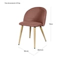 thumbnail image 5 of Set 2 Sillas Comedor Terciopelo Modernas Acolchadas, 5 of 5