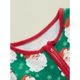 thumbnail image 5 of Suealasg Baby Boy Girls Pajamas Rompers Newborn Christmas Clothes Long Sleeve Santa Claus Print One-Piece Pajamas Infant Zip-Up Footless Pjs Full Length Jumpsuits, 5 of 7