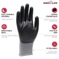 thumbnail image 3 of Safe Handler Nitrile Work Gloves, Fitted Wrist, Black, OSFM (12 Pairs), 3 of 9