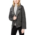 thumbnail image 1 of Chaqueta de forro polar Sage The Label a cuadros para mujer gris extragrande, 1 of 1