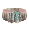 thumbnail image 5 of Pioneer Flower Floral Print Pattern Round Tablecloth 60"x60",Wrinkle Wipeable Table Cloth for Kitchen Dining Room Picnic Patio Party, 5 of 6