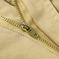 thumbnail image 5 of Men's Loose Fit Cargo Casual Shorts Multi-Pocket Cotton Summer Beach Pants Drawstring Elastic Waist Comfort,Khaki,34, 5 of 7