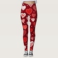 thumbnail image 5 of Mepaouo Women's High Waist Tights Valentines Ankle Elastic Printed Yoga Leggings Trousers Sizes S-2X, 5 of 6