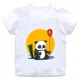 thumbnail image 3 of Camiseta de algodón con estampado de panda para niños y niñas, diseño bonito, DJ, hip-hop, panda, suave, cuello redondo, cómoda, 3 of 5