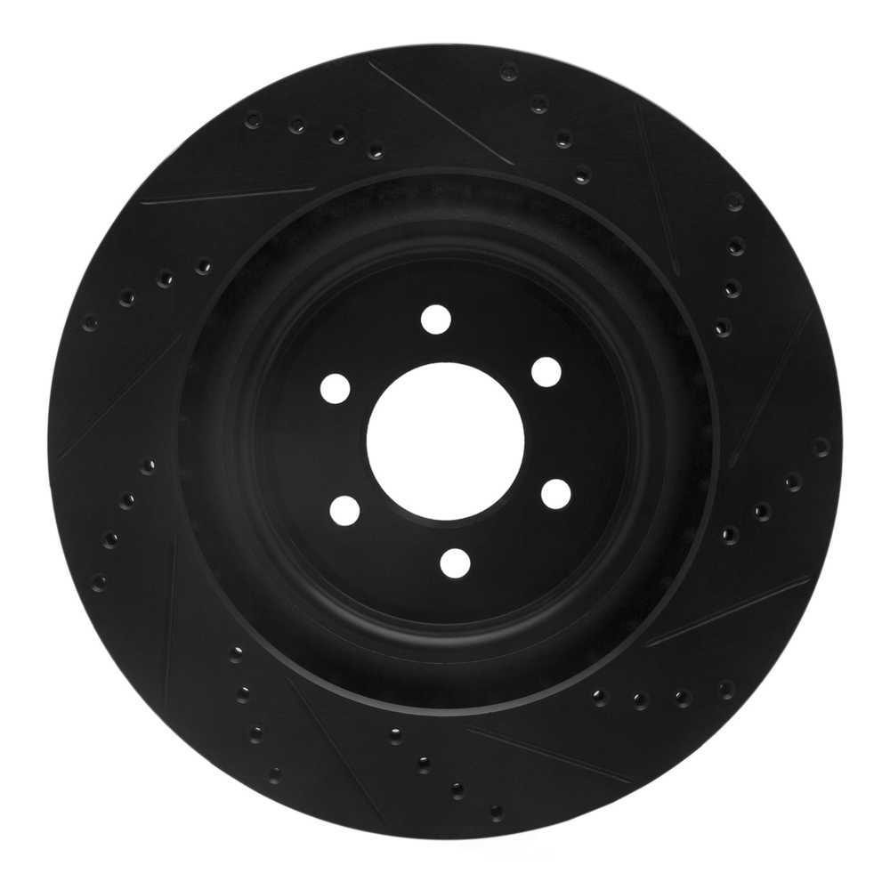 Dynamic Friction Company 633-40023L DFC Brake Rotor - Drilled And Slotted - Black
