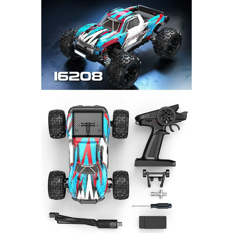 Brushless RC Truck, 16208, for Hyper Go, 1/16 Brushless Off-Road RC Car,  45km/h, 2S Battery, 4WD, Ready to Run 4X4 Fast Remote Control Car, RC  Monster Truck, RTR RC Truck for Adults 