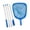 White, variant on Swimming Pool Leaf Skimmer Net with 4-Section Telescopic Aluminum Pole | Fine Nylon Mesh Pool Cleaning Tool for Removing Leaves & Debris from Ponds & Hot Tubs 60 Inch