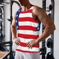 thumbnail image 5 of Fuzoiu America Flags3 Print Men's Workout Tank Tops,Sleeveless Gym Shirt Quick Dry,Fitness Bodybuilding T-Shirt,Muscle Athletic Workout Tee-Large, 5 of 7