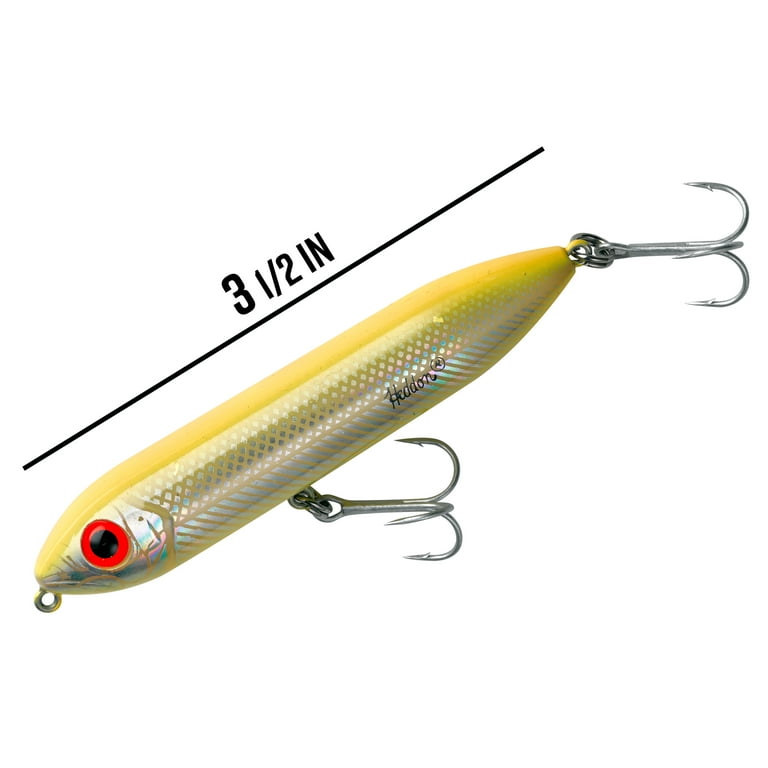 Heddon Super Spook Jr Topwater Bone Silver 3 1/2 1/2 oz