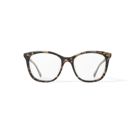 True Religion Women's TRU T005 Square Prescription Eyeglasses with Case, Tortoise