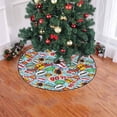 thumbnail image 2 of FMSHPON Comic Book Speech Bubbles Xmas Christmas Tree Skirt Stand Mat for Holiday Party Decoration Indoor Outdoor 36 inches, 2 of 3