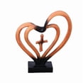 thumbnail image 6 of Entwined Heart Cross Sculpture For Wedding Decor, Symbolic Tabletop Ornament For Ceremony Display And Home Decoration, 6 of 7