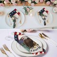 thumbnail image 3 of 250 Year American Anniversary Flag Cloth Napkins, Eagle USA Flag Washable and Reusable Dinner Napkins Set of 6, Table Napkin for Kitchen Party Birthday Wedding Hotel Housewarming 20"x20", 3 of 9