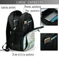 thumbnail image 6 of Wukai Vintage Rose1 Travel Laptop Backpack: Business Water-Resistant Bag with USB Charging Port, Ideal College Backpack for Men & Women, 6 of 6