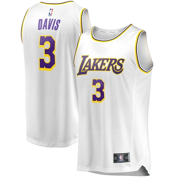 Anthony Davis Los Angeles Lakers Fanatics Branded Youth Fast Break Replica Jersey White - Association Edition