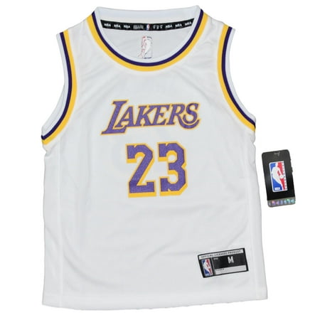 Los Angeles Lakers Team Store - Lebron James Los Angeles Lakers Kids 4-7 NBA Replica Jersey - White