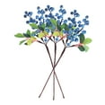 thumbnail image 4 of WEUVEB Blue Artificial Berry Stems for Decor PVC Perfect for Christmas and Wedding 3 Pieces, 4 of 8