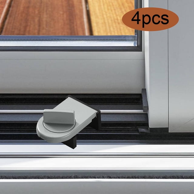4 Piezas Cerradura de Ventana Corredera Perfecl Seguridad Infantil Fácil de Instalar