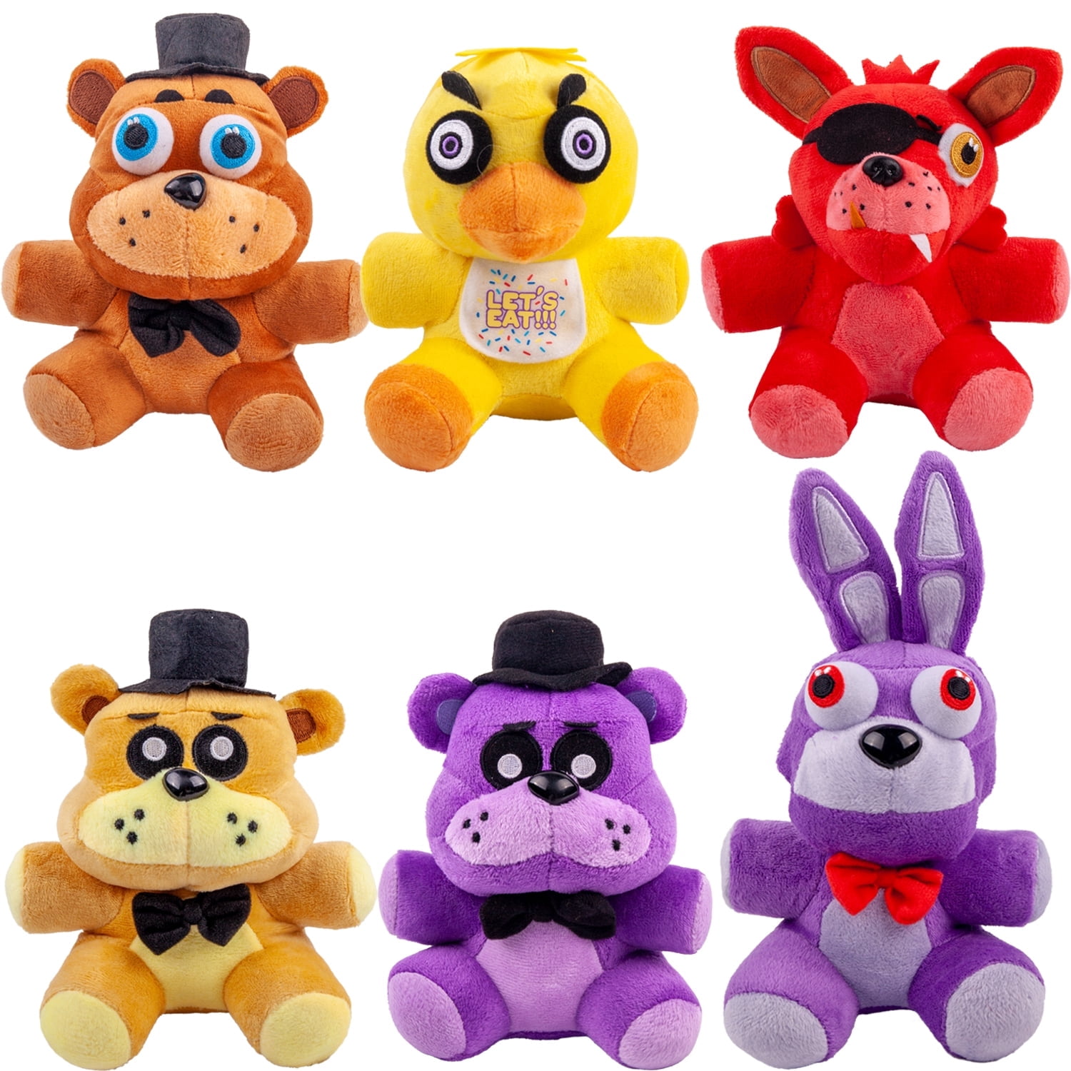 FN-AF Themed Plush Stuffed Animals - Choose 4 or 6-Piece Collectible Series Set (Classic/Twist/VR) - Soft Plush Toys for Fans