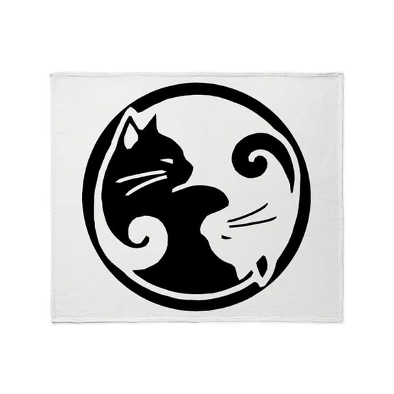 CafePress - Yin Yang Cats - Soft Fleece Throw Blanket, 50"x60" for All Ages