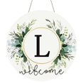 thumbnail image 1 of Clearance! Monogram Letter Welcome Sign for Front Door Rustic Green Floral Family Initial House Warming Decor Spring Summer Wooden Wreath Personalized Sign for House Front Porch 12 Inch, 1 of 9
