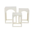 thumbnail image 6 of DecMode 16" x 21" White Metal Nested Accent Table with Arched Cutouts, 3-Pieces, 6 of 9