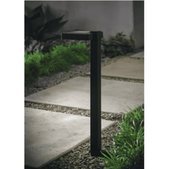 Hamptonbay Charlotte solar Black LED Path Light 20 lumes (6-Pack)
