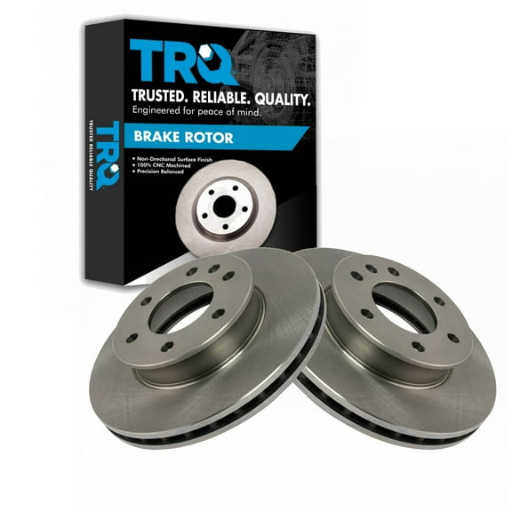 TRQ Vented Front Disc Brake Rotor Pair Left LH & Right RH for Sprinter Van