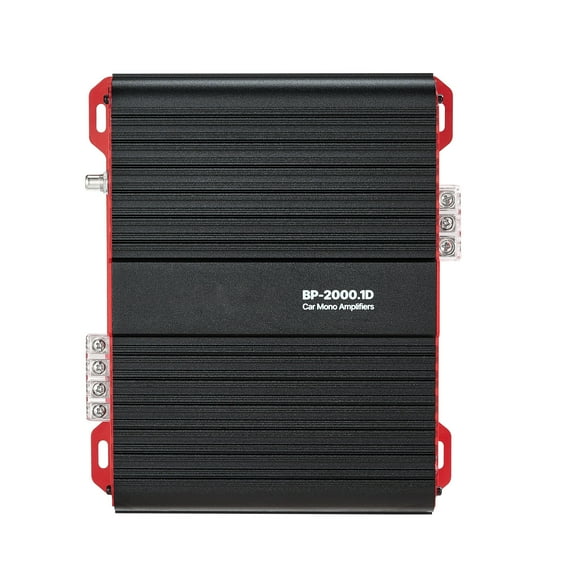 KFFKFF Monoblock Car Amplifier, 2000W RMS MAX, Stable at 1/2/4 Ohms, Single-Channel Class D Audio Amplifier with Adjustable Subwoofer Control, Low Pass Filter, Bass Enhancement, and Volume Controller