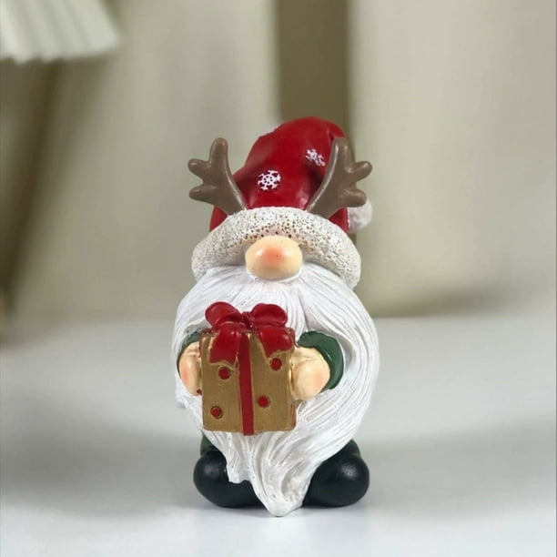 Christmas Gnome Decor Winter Table Swedish Tomte Dwarf Figurines Decor Indoor Home Decorations Resin