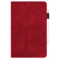 thumbnail image 5 of iPad Pro 11 2020 Case, iPad Pro 11 inch 2nd Generation Case, Dteck Embossed Tree Pattern PU Leather Magnetic Flip Folio Stand Case Auto Wake Sleep with Card Slots/Elastic Band/Stylus Loop, Red, 5 of 6