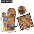 thumbnail image 6 of Fall Gnomes Pumpkins Leaves Kitchen Oven Mitt and Pot Holder Sets 2 Pcs for Baking, Cooking and Grilling, Heat Resistant Up To 392 °F, 6 of 7